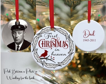 In Memory Ornament, In Heaven Ornament, Christmas Ornament, Memorial Gift,Cardinal,Memorial Christmas Tree Ornaments