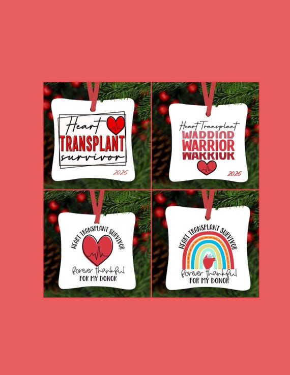 Heart Transplant Ornament, Warrior & Donor Gift, Custom Heart Transplant Keepsake Ornament, Heart Transplant Survivor Gifts,Heart Donor Gift