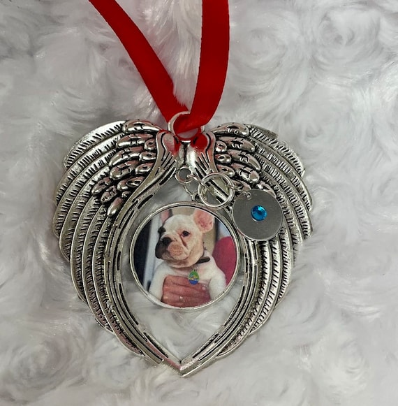 Pet Loss, Dog Ornaments, Pet Memory, Wings were ready, Paw prints on my heart ,Glass Ornament, Personalized ornament, Dog, Dog memorial, Paw