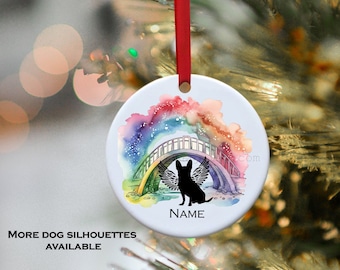 Pet Loss, Dog Ornaments, Pet Memory, Wings were ready, Paw prints on my heart ,Photo Ornament, Personalized ornament, Rainbow Bridge