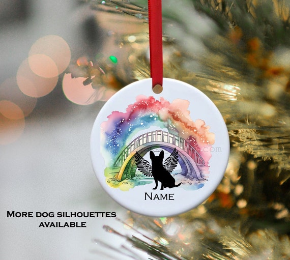 Pet Loss, Dog Ornaments, Pet Memory, Wings were ready, Paw prints on my heart ,Photo Ornament, Personalized ornament, Rainbow Bridge