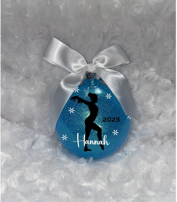 Gymnastics Ornament, Personalized  Ornament for Gymnast,  Glass Gymnastics ornament, , Christmas Ornament, Personalized Ornament, Gymnast