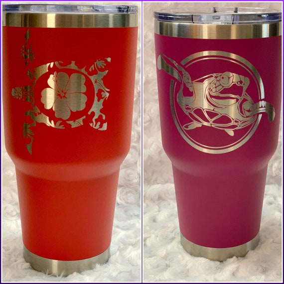 Honu tumbler, Turtle Tumbler, Stainless Tumbler, Tumbler, Personalized Tumbler, Coffee, Tea. Laser Etched, Engraved, Hawaiian Tumbler, Flask