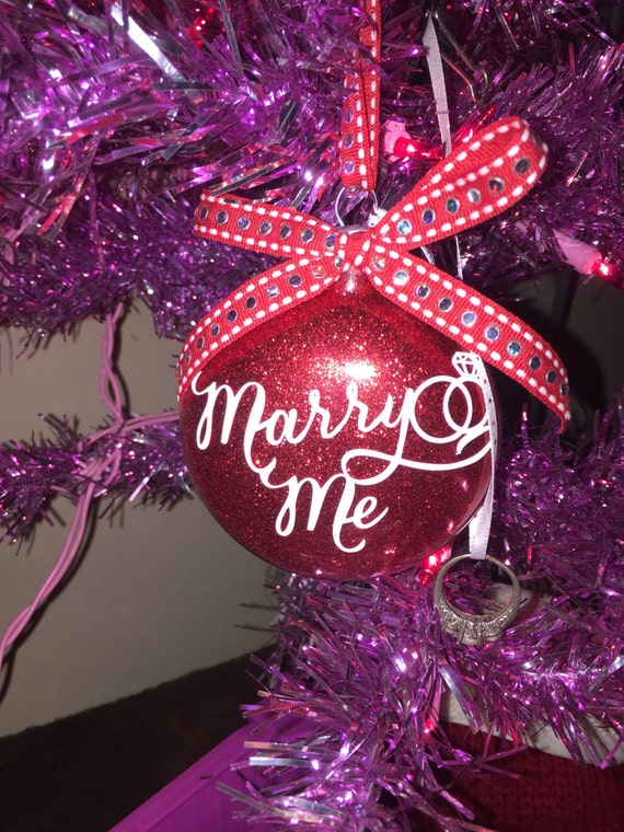 Marry Me Ornament , Wedding Proposal Ornament, Christmas Proposal