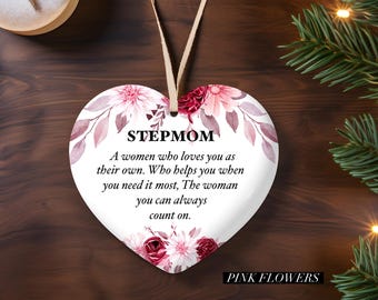 Stepmom Christmas Ornament, Mother-in-Law Gift, Mother-in-Law Ornament, Christmas ornament, Ornament, Personalized Ornament, Gifts for Mom,