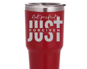 Engraved Christian Tumbler: Faith, Trust in the Lord, Religious Gift