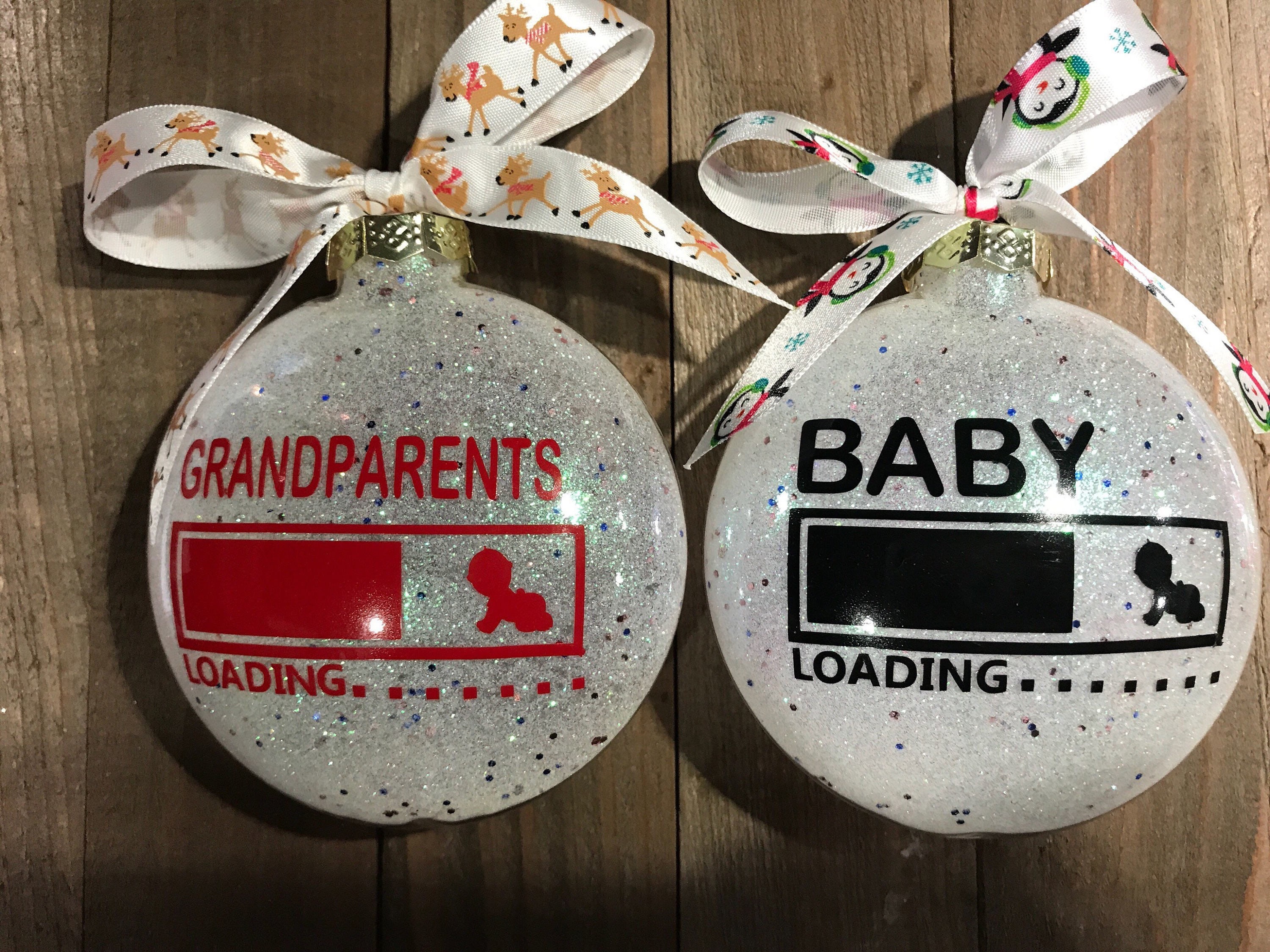 Pregnancy Announcement Ornament Glass Ornament Personalized Ornament 