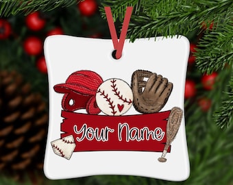Baseball Ornament, T Ball Ornament, Sports Ornament, Team Ornament.Sports, Christmas Ornament,Christmas, Personalized Baseball Ornament
