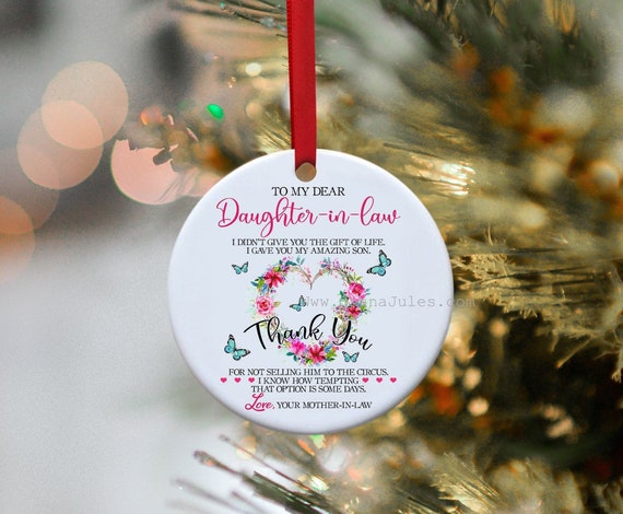 Daughter-in-law, Son, Daughter, Christmas ornament, Ornament, Personalized Ornament.