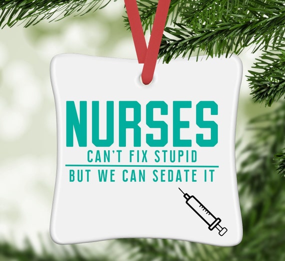 Nurse Ornament, Nurse, OBGYN, Glass Ornament, Christmas Ornament , Personalized Ornament, Scrubs, funny ornament,