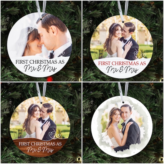 First year Married Ornament, 1st year married, Wedding ornament, Christmas Ornament, Wedding, Couples Ornament, First Year Married, Wedding