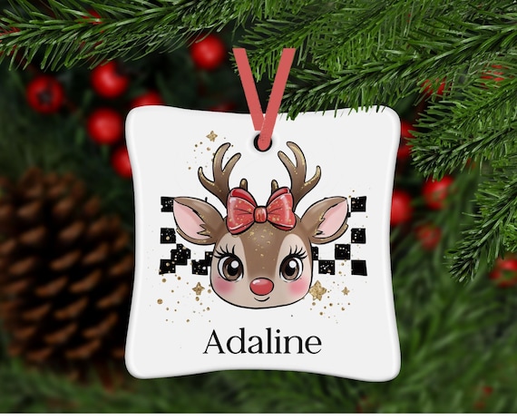 Kids Ornaments, Funny Ornament, Family Ornament, Reindeer, Reindeer Ornament Christmas, Santa, Christmas Kids Ornament