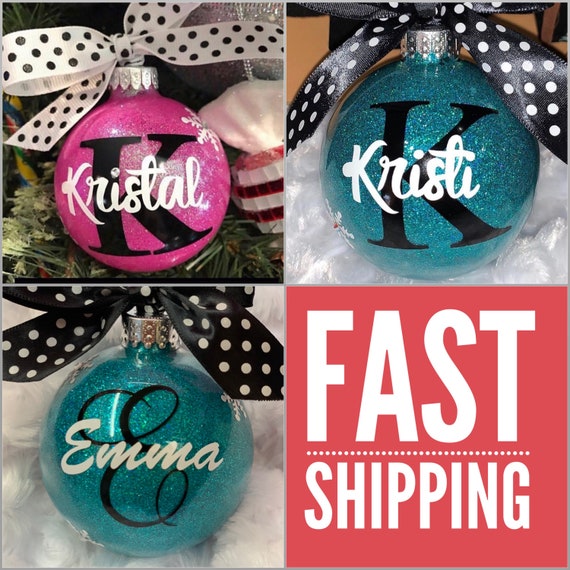 Personalized  Ornament, Glass Ornament, Christmas Ornament, Personalized