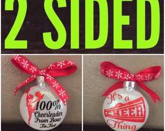 Cheer Ornament, Cheerleader Ornament, Cheerleading Ornament,  Cheer Squad Ornament, Custom Cheer Ornament,Personalized Cheer Ornament