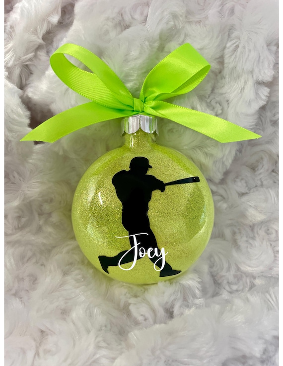 Baseball Ornament, Softball Ornament, Sports ornament, T-ball ornament, Personalized Ornament,baseball player ornament, Baseball Player