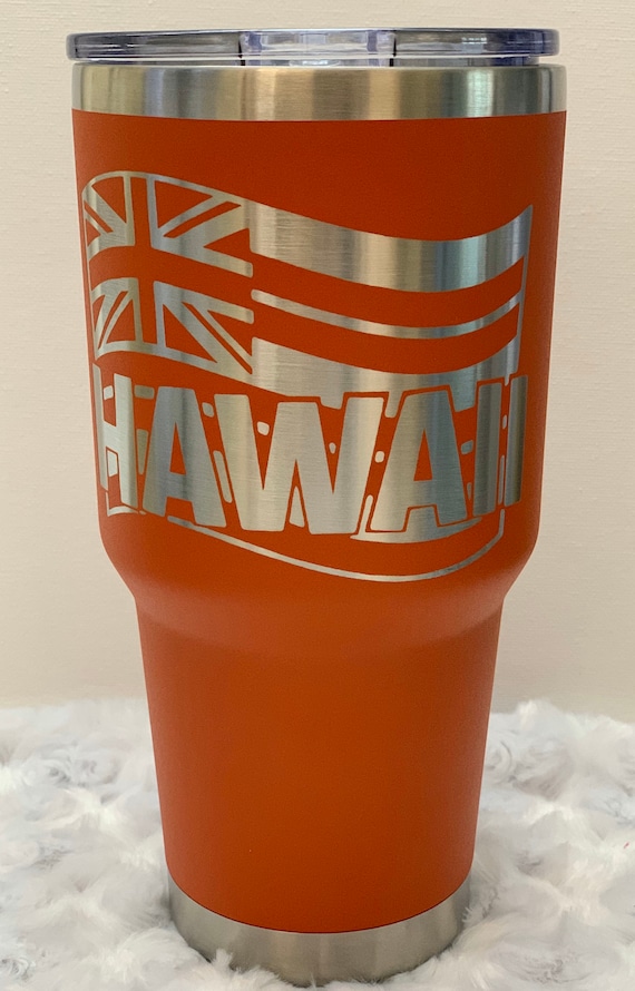 Hawaiian Flag, Hawaiian Tumbler, Stainless Tumbler, Aloha, Hibiscus, Water, Flask, Coffee, Tea, Water Bottle, Flask, Water