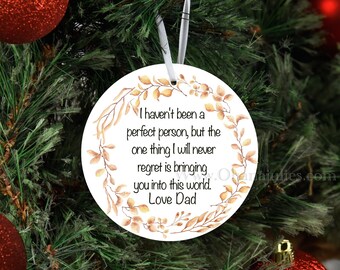 Mom Ornament, Dad Ornament, Sentimental Gift, Parent Keepsake, Christmas Ornament, Heartfelt Ornament, Personalized Ornament, Keepsake