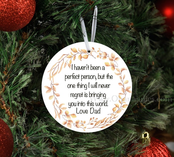 Mom Ornament, Dad Ornament, Sentimental Gift, Parent Keepsake, Christmas Ornament, Heartfelt Ornament, Personalized Ornament, Keepsake