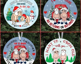 I’m yours, Couple ornament, Christmas ornament, Christmas, Holiday, couples ornament, Funny ornament, Santa, Mrs Claus, Christmas Ornament