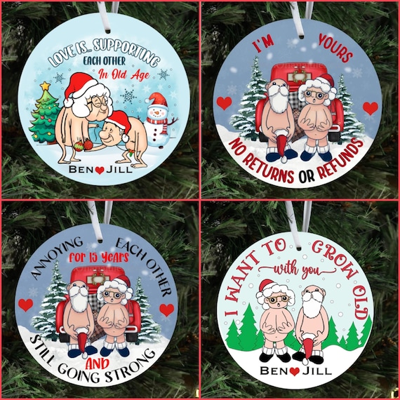 I’m yours, Couple ornament, Christmas ornament, Christmas, Holiday, couples ornament, Funny ornament, Santa, Mrs Claus, Christmas Ornament