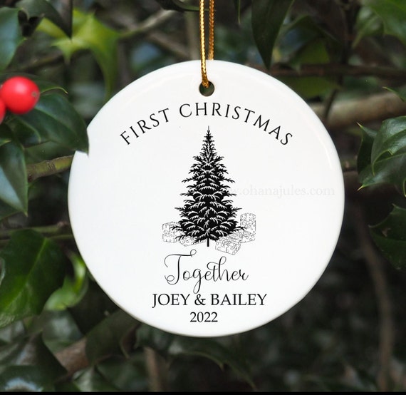 First Christmas Ornament, Christmas Ornament, Personalized Christmas Ornament, Engagement Ornament, Newlywed Ornament, Couple Christmas Gift