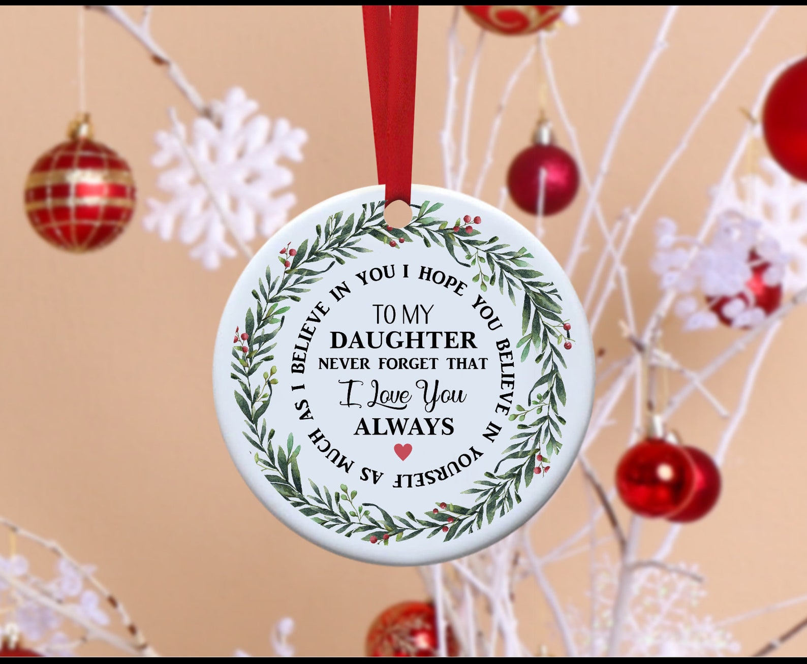 Son Daughter Ornament Personalized Family Holiday Decore Etsy