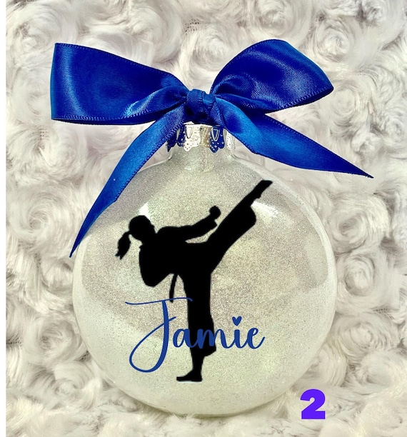 Karate Ornament, Karate Girl, Martial Arts Ornament, personalized Ornament, Christmas ornament, Christmas Tree Ornament,Karate Girl Ornament
