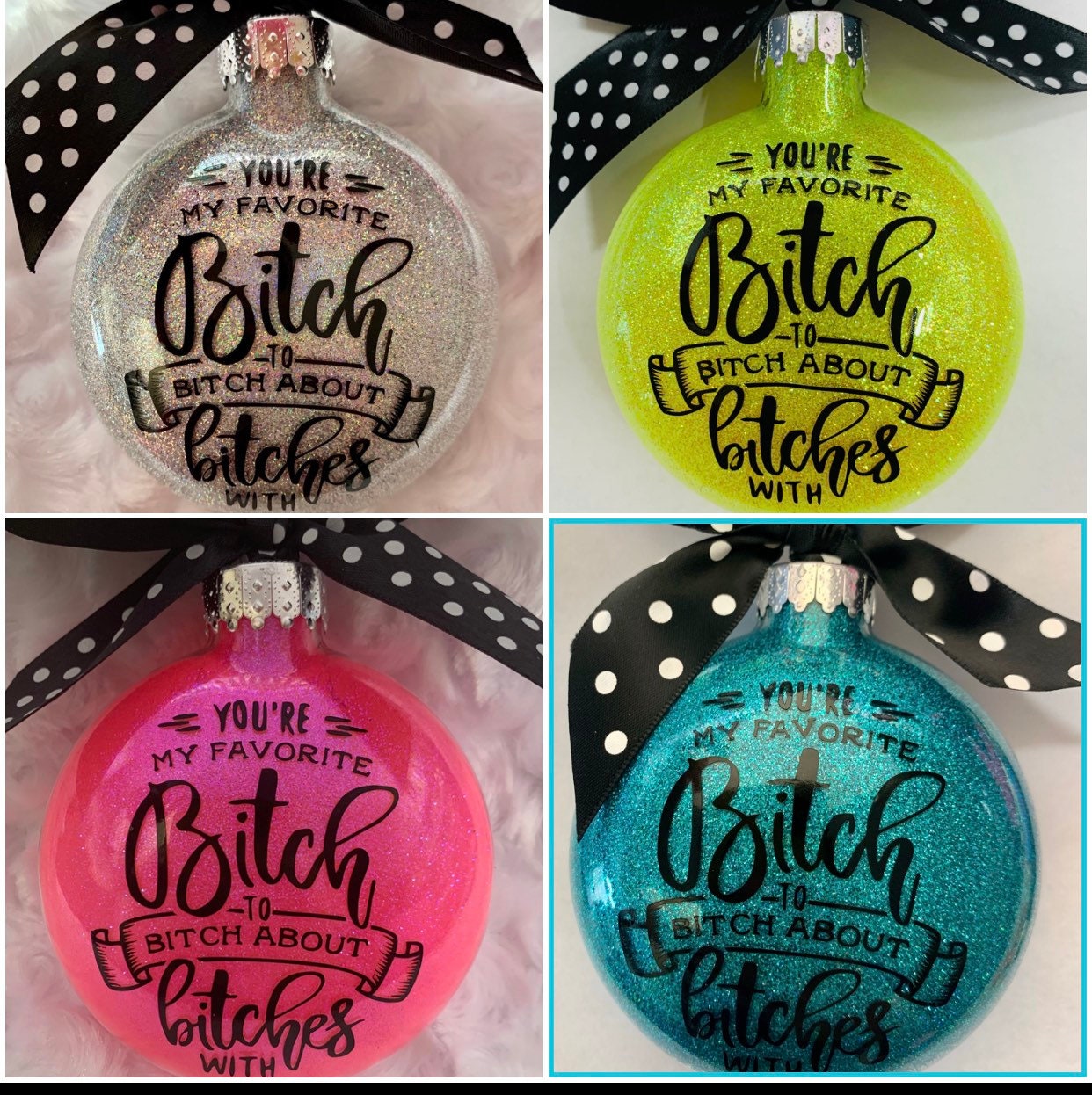 Funny Ornament, Christmas Ornaments, Christmas, Santa, Bff, rude