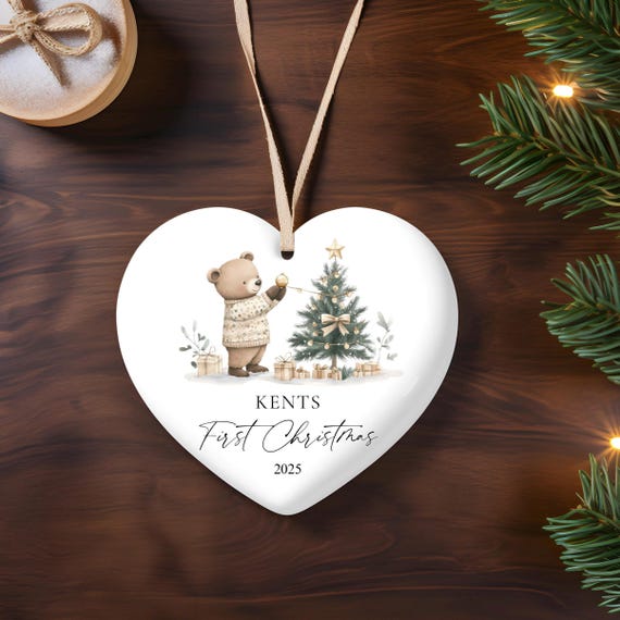 Baby’s First Christmas Ornament, First Christmas Ornament, Personalized Ornament, Custom Baby Ornament, Keepsake Ornament, Baby Christmas
