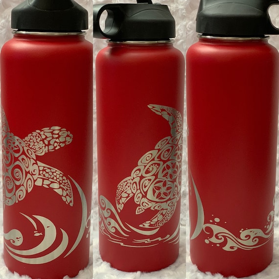 Honu Flask, Honu Tumbler, Honu, Turtle, Flask, Tumbler , Water Bottle, Hydrate, Water, Tea, Coffee, Tribal, Hawaiian, Water, Flask