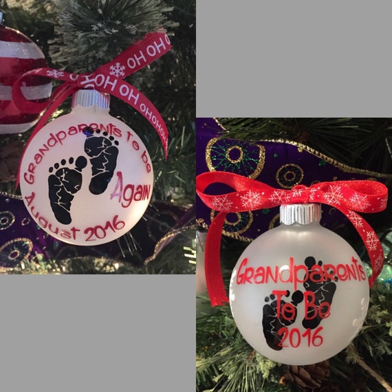 Baby annoncement , pregnancy, baby,  Pregnant, Personalized Ornament,  Grandparents to be, customized, Christmas ornament
