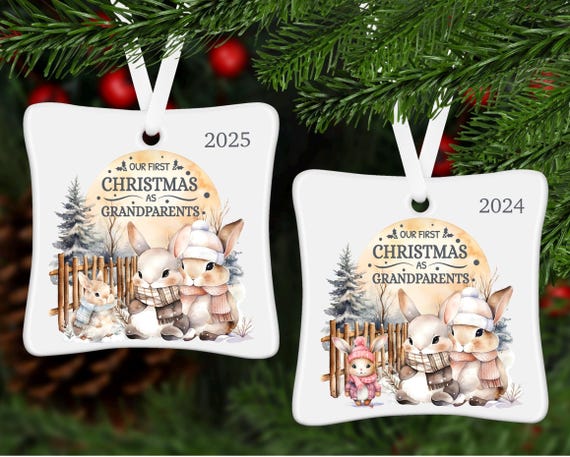 Grandparents to be, Grandparent to be ornament ,Ceramic Ornament. Baby Annoncement, Pregnancy Surprise,Ornament,Christmas ornament, Sonogram