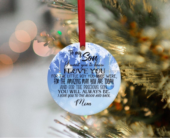 Son ornament, Daughter ornament,  Mom to son ornament, Mom to daughter ornament, Christmas Ornament, Personalized family ornament, Christmas