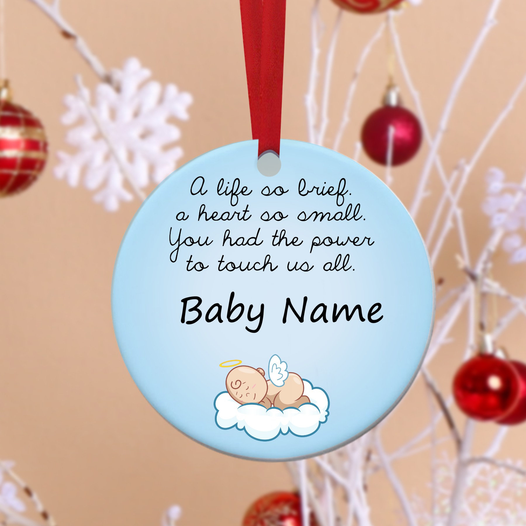 personalized baby loss ornament