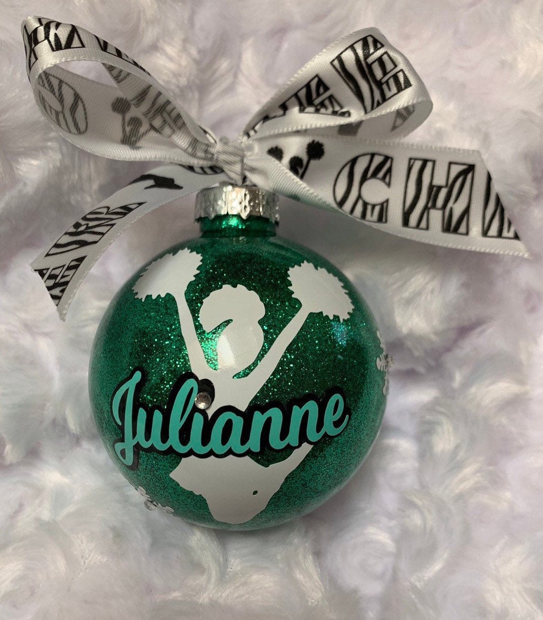 Cheer Ornament, Cheerleading, Cheer, Personalized, Christmas Ornament