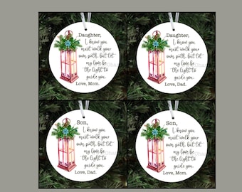 Christmas Ornament, Ornament for Kids Ornaments from Mom, Ornaments from Dad, Personalizes Ornaments, Christmas Ornaments, Personalized Gift