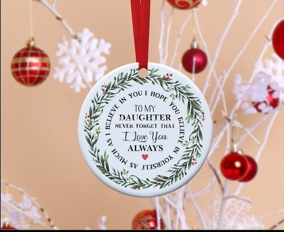 Personalized Son and Daughter Christmas Ornament,  Keepsake Holiday Gift, Son Ornament, Daughter Ornament, Personalized Christmas Ornament