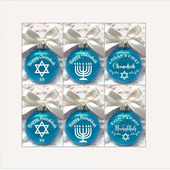 Hanukkah ornament, Chanukah ornament, Personalized Hanukkah gift,  Personalized Hanukkah gift, Menorah ornament, Dreidel ornament, Ornament