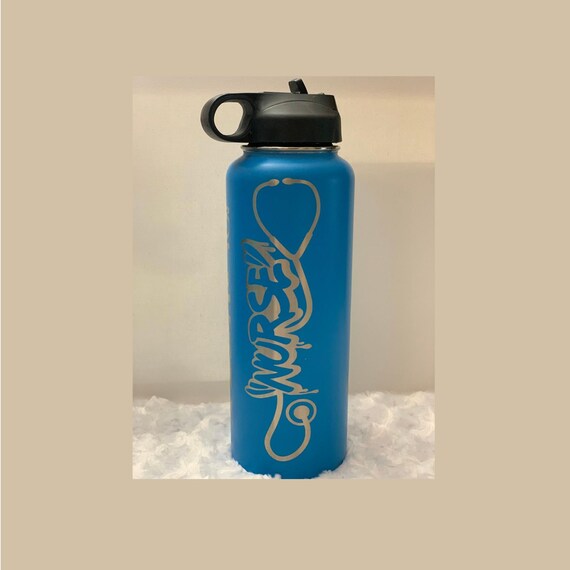 Custom name bottle, Holiday gift for nurses, Custom engraved bottle, Nurses Gift, Aloha, Laser etched bottle, Personalized water bottle,Gift