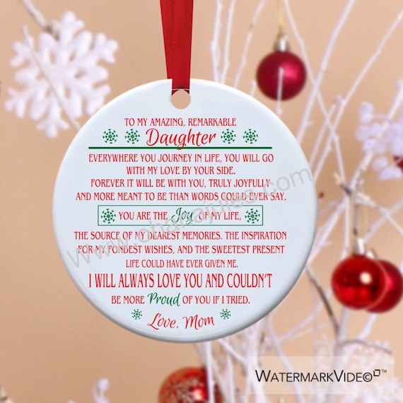 Personalized ornament, Christmas ornament, Sentimental Ornament, Cherished Keepsake, Ornament For Son, Ornament For Daughter,Family keepsake