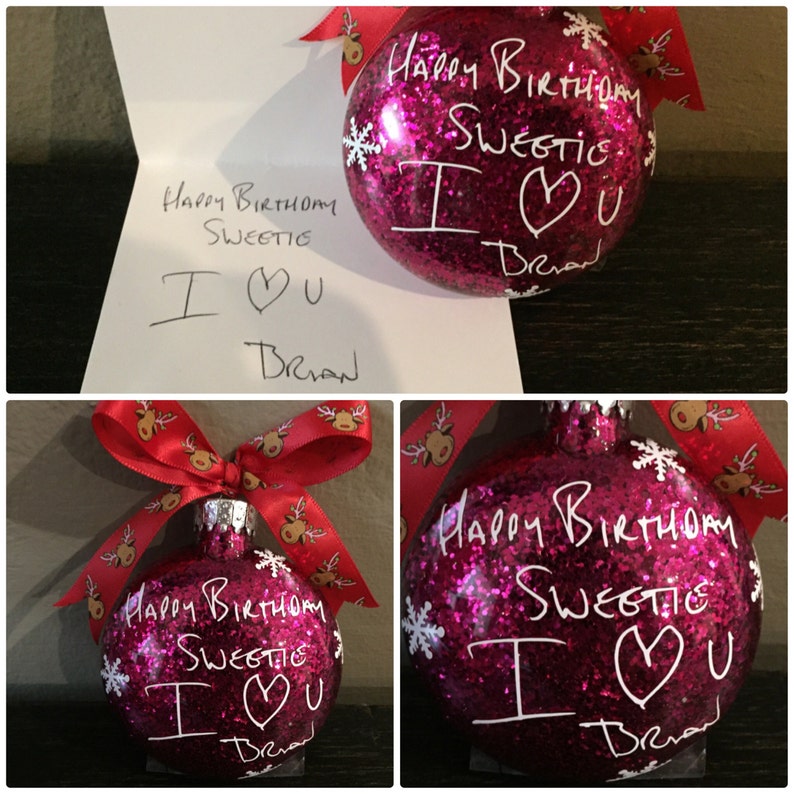 Personalized glass ornament Glass ornament Christmas Etsy