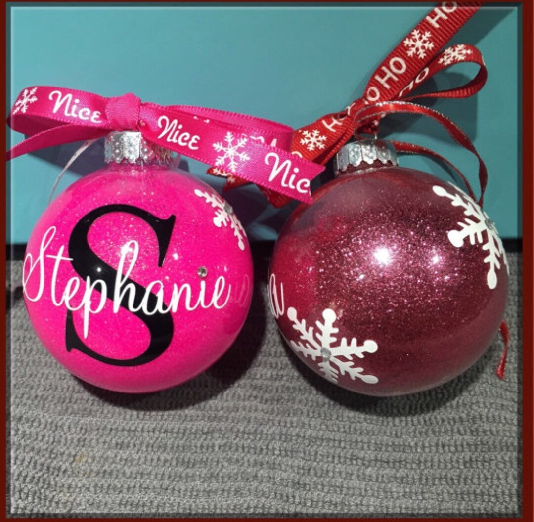 Christmas Ornaments Personalized Ornament Glass Ornaments Etsy