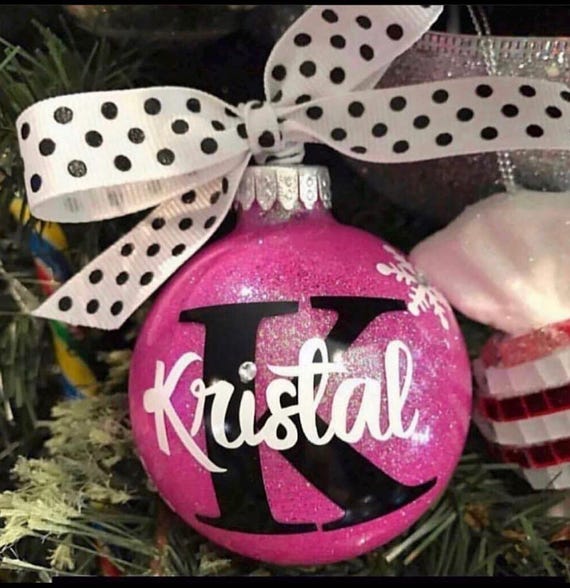 Personalized  Ornament, Glass Ornament, Christmas Ornament, Personalized