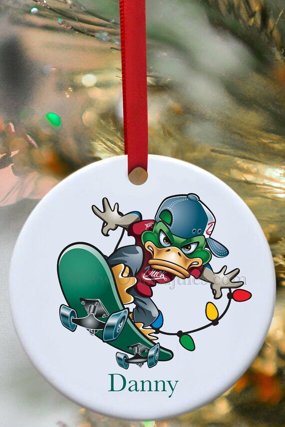 Skateboard, Skateboarding ornament, Skate ornament, skating,Christmas ornament, Personalized ornament, Christmas,