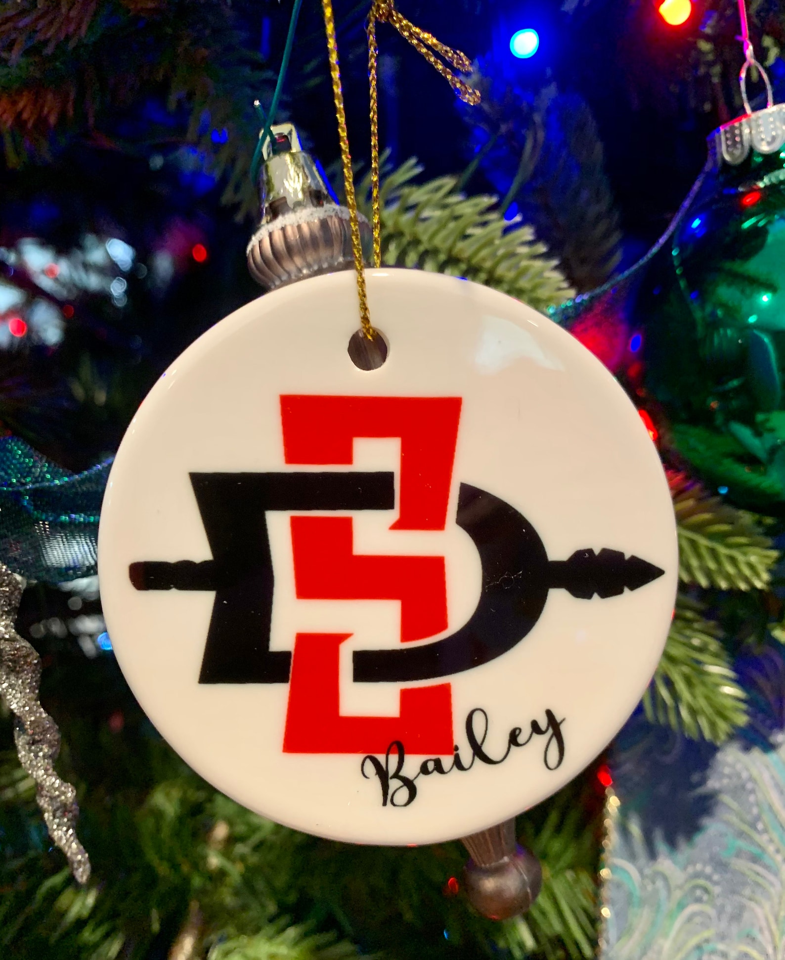 SDSU college ornament Christmas Etsy