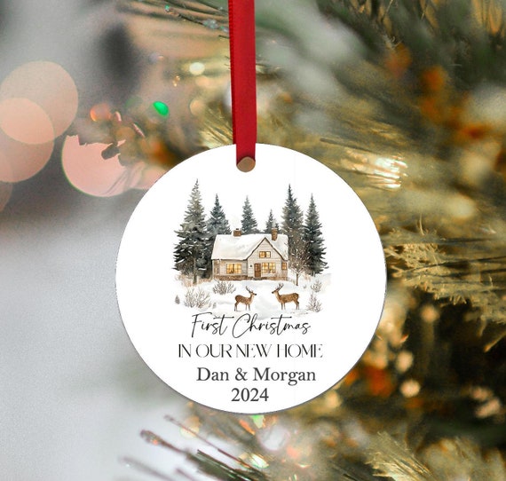 New home, house warming gift, 1st year in our new home, First year in our new home, ornament, Christmas ornaments, personalization ornaments