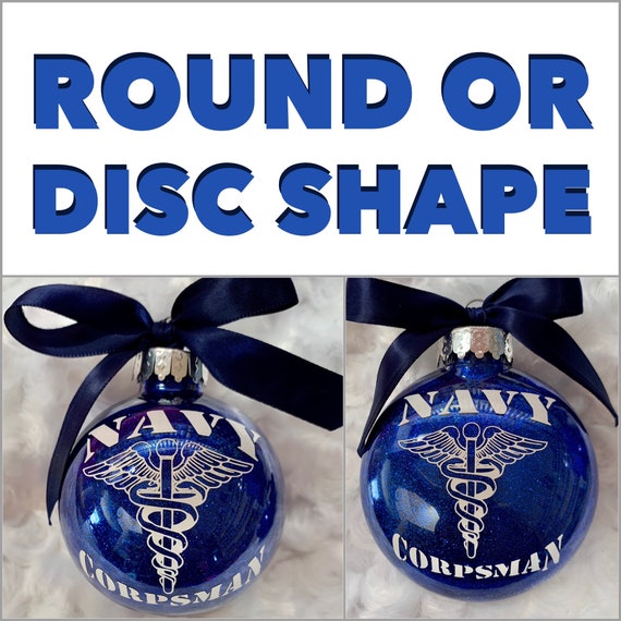 Corpsman, Navy Corpsman Ornament , Glass Ornament, Navy, Military