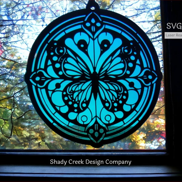 Butterfly Suncatcher Download File/Instant Download Butterfly Suncatcher/ Butterfly Download File/ Laser Cut File SVG DXF/Butterfly Decor