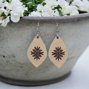 Fun Print Dangle Earring Laser Cut File/Digital Download Laser Cut File DXF SVG/Earrings/Fun Print Earring File for Laser Cutter