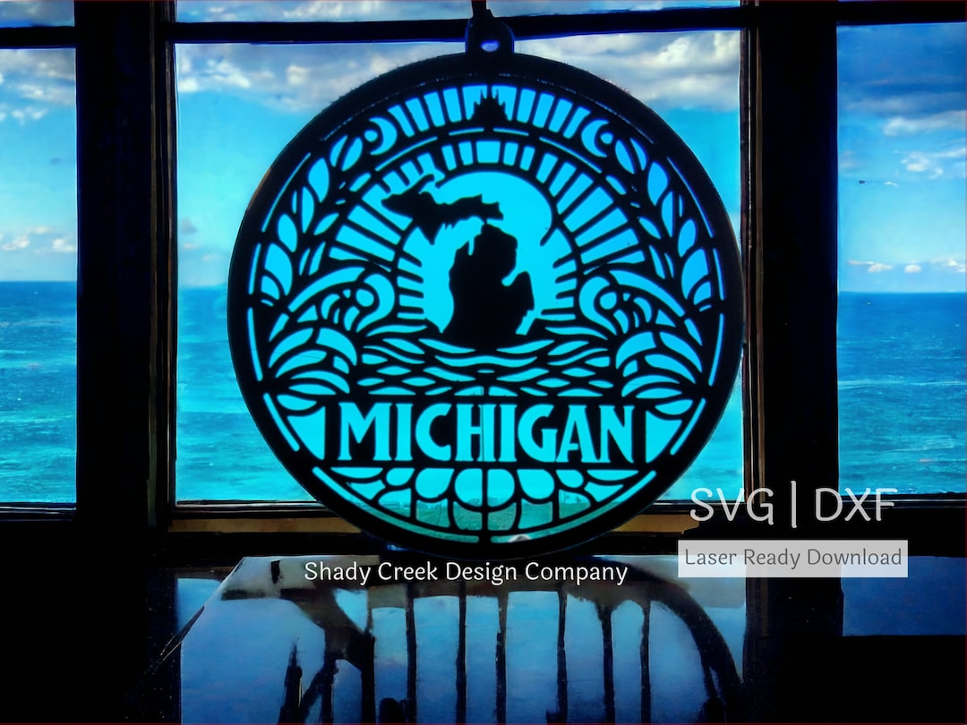 Michigan M Dxf File Michigan Suncatcher Laser Cut File: SVG DXF (digital Download) - Etsy